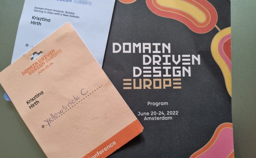 DDD EU 2022 Program and my tickets for the conference
